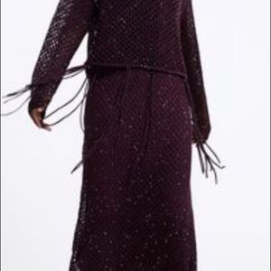 Zara Sequined Mesh Sweater